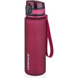 Uzspace 500ML-650ML-800ML-1000ML Klasik Soft-Touch Serisi Askılı Akıtmaz Tritan Su Matarası - 500 ml - Kırmızı