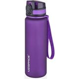 Uzspace 500ML-650ML-800ML-1000ML Klasik Soft-Touch Serisi Askılı Akıtmaz Tritan Su Matarası - 500 ml - Mor