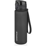 Uzspace 500ML-650ML-800ML-1000ML Klasik Soft-Touch Serisi Askılı Akıtmaz Tritan Su Matarası - 500 ml - Siyah