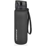 Uzspace 500ML-650ML-800ML-1000ML Klasik Soft-Touch Serisi Askılı Akıtmaz Tritan Su Matarası - 800 ml - Siyah