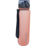 Uzspace 500ML-650ML-800ML-1000ML Yenilenen Renkler Soft-Touch Serisi Askılı Akıtmaz Tritan Su Matarası - 1 lt - Pudra - Pembe