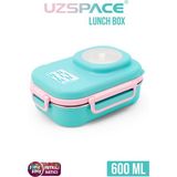 Uzspace 600 ml Çorba Kaseli-Çelik Kaşık Çatallı Paslanmaz Çelik Bento Lunch Box Yeni Nesil Sefer TASI-FFLBOX8021600 - Turkuaz