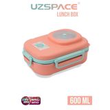 Uzspace 600 ML Çorba Kaseli-Çelik Kaşık Çatallı Paslanmaz Çelik Bento Lunch Box Yeni Nesil Sefer Tası-FFLBOX8021600