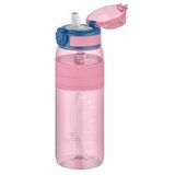 Uzspace 600 ml Pembe Pipetli Tritan Su Matarası - Okul, Spor ve Günlük