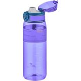 Uzspace 600ML Yeni Koleksiyon Silikon Gövde Rahat Içim Ağızlı Tritan Su Matarası Bpa Yok Koku Yok - Mor