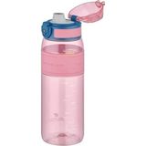 Uzspace 600ML Yeni Koleksiyon Silikon Gövde Rahat Içim Ağızlı Tritan Su Matarası Bpa Yok Koku Yok - Pembe