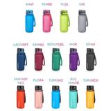 Uzspace 650 ml Tritan Su Matarası 14 Farklı Renk Softtouch Mavi
