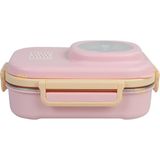 Uzspace Bento 1100ML Lunchbox Tek Katlı 3 Bölmeli Kaseli Çelik Sefer Tası Yemek Kutusu (Açık P - 0 - 19 lt - Çok Renkli