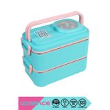 Uzspace Bento 1200ml Lunchbox Yeni Koleksiyon 2 Katlı 4 Bölmeli Mini Kaseli Çelik Sefer Tası Yemek Kutusu