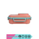 Uzspace Bento 600ml Lunchbox Yeni Koleksiyon Tek Katlı 3 Bölmeli Kaseli Çelik Sefer Tası Yemek Kutusu