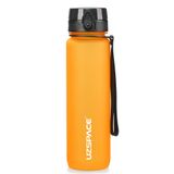 Uzspace çocuk içecek şişesi, sızdırmaz, spor plastik içecek şişesi, 1 l, 800 ml, 500 ml, Tritan ve BPA içermez, spor şişesi, karbondioksit için uygundur (Dynamic Orange, 1000 ml)