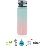 Uzspace Colorful Tritan Matara New Design- 500 Ml. - Yeşil - Pembe