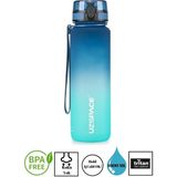 Uzspace Colorful Tritan Su Matarası – 1000 ml - Mavi - Yeşil