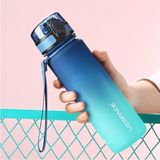 Uzspace Fiftyfifty 500ML Çift Renk Softtouch Ff Su Matarası Mavi-Turkuaz - Standart