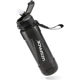 Uzspace Fiftyfifty 850 ml Siyah Tritan Su Matarası BPA İçermez Dayanıklı Yapı ile Spor ve Outdoor Kullanım