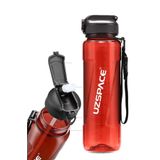Uzspace FiftyFifty PİPETLİ 1000ml -Büyük Boy- Tritan Su Matarası Kırmızı