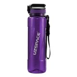 Uzspace FiftyFifty PİPETLİ 1000ml -Büyük Boy- Tritan Su Matarası Mor