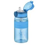 UZSPACE FiftyFifty Pipetliısırılamaz 440 ml Silikon Gönande Tritan Su Matarası Açık Mavi, Açık Mavi