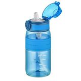 UZSPACE FiftyFifty Pipetliısırılamaz 440 ml Silikon Gönande Tritan Su Matarası Koyu Mavi, Koyu Mavi