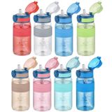 Uzspace FiftyFifty Pipetli(ısırılamaz) 440 ml Silikon Gövde Tritan Su Matarası gri