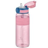 UZSPACE FiftyFifty Pipetliısırılamaz 600 ml Silikon Gönande Tritan Su Matarası Pudra