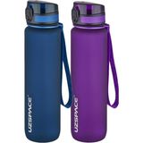 Uzspace Fiftyfifty Su Matarası 1000 ml BPA İçermeyen Tritan Malzeme ile Dayanıklı ve Hafif