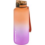 Uzspace Motivasyon Matarası Mega Büyük Boy Çift Renk 1500 ml - Mor - Turuncu