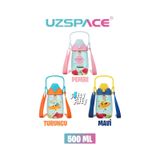 Uzspace Pipetli 500 Ml Boyun Askılı Tritan Çocuk Su Matarası -kutulu- Ffuz2201500 001 mavi