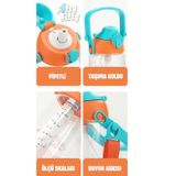 Uzspace Pipetli 500 Ml Boyun Askılı Tritan Çocuk Su Matarası -kutulu- Ffuz2201500 001 pembe