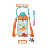 Uzspace Pipetli 680 ML Boyun Askılı Tritan Çocuk Su Matarası -kutulu- Ffuz2202680 001 turuncu