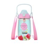 Uzspace Pipetli 680 Ml Boyun Askılı Tritan Çocuk Su Matarası -Kutulu- FFUZ2202680 Pembe