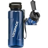 Uzspace Pipetli Mega Boy 1500 ml Tritan Su Matarası Lacivert BPA İçermez Sağlıklı Kullanım