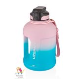 Uzspace PİPETLİ Motivasyon Matarası 1700 Ml Mega Büyük Boy Çift Renk 2 Farklı Renk