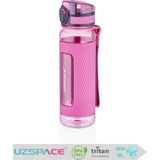 Uzspace Silikon Gövde Trıtan Su Matarası - 800 Ml. - Koyu Pembe