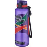 Uzspace Sports Passion Büyük Boy 1200 ml Tritan Su Matarası Kaydırmaz Tutma Özelliği - Mor