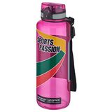 Uzspace Sports Passion Mega Büyük Boy 1500 ml Tritan Su Matarası Kaydırmaz Tutma Özelliği - Pembe