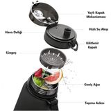 Uzspace Tritan Su Matarası 1000ML VGN3038 Siyah Beyaz - Beyaz - Siyah