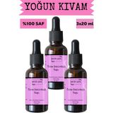Üzüm Çekirdeği Yağı (3 x 20 ML)-%100 Seyreltilmemiş, Doğal Soğuk Sıkım Sabit Yağ - 100 ml