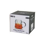ÜZÜM - KABARCIKLI KULPLU CAM BARDAK TERMİSİL - ISIYA DAYANIKLI BOROSİLİKAT 350ML (4604)