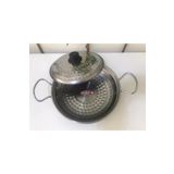 Üzüm Krom 25 cm Çelik Kapaklı Saç Kavurma Tavası