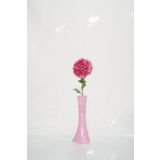 Uzun 1 Mor Ortanca 40 Cm Pembe İşlemeli Desenli Derin Vazo