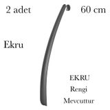 Uzun Ayakkabı Çekeceği 60 cm, 2 Adet, Ekru