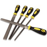 Uzun Boy (30 CM) 5 Parça Eğe Seti LARGE (Ergonomik Saplı Eğe Seti, Yüksek Kalite Metal)