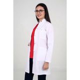 Uzun Boy Hakim Yaka Doktor Öğretmen Laboratuvar Önlüğü