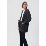 Uzun Gri Hırka Oversize/Geniş Kesim 1710118-80023 Siyah-80023 XS