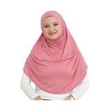 Uzun Hazır Giyim Turban Yumuşak Eşarp İslami Giyim Gül Kurusu