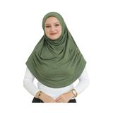 Uzun Hazır Giyim Turban Yumuşak Eşarp İslami Giyim Haki