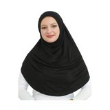 Uzun Hazır Giyim Turban Yumuşak Eşarp İslami Giyim Siyah