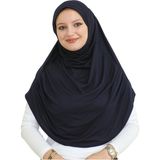 Uzun Hazır Giyim Turban Yumuşak Eşarp Islami Giyim Viskon - Lacivert - Standart