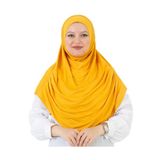 Uzun Hazır Giyim Turban Yumuşak Eşarp İslami Giyim Yellow